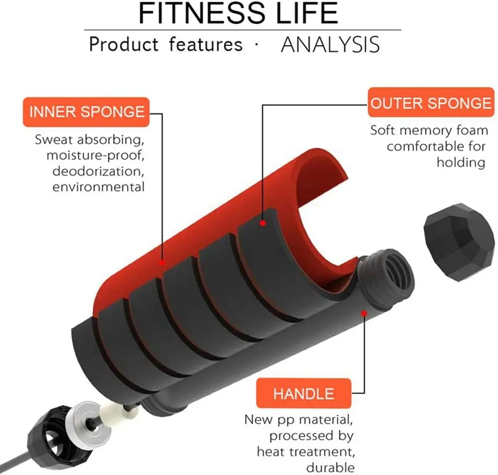 Jump Rope Workout with Foam Handles
